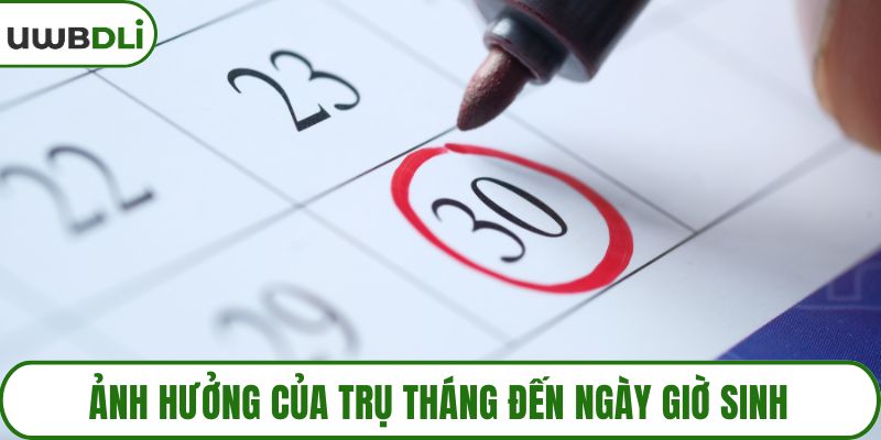 Ảnh hưởng của trụ tháng đến ngày giờ sinh